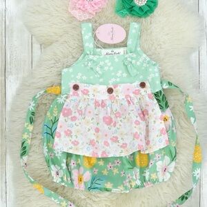 Marie Nicole apron bubble. 9-12 month